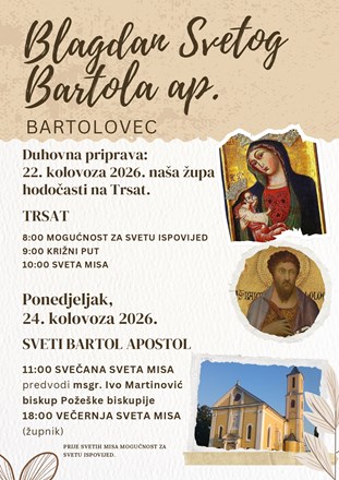 ​Proslava blagdana sv. Bartola u Bartolovcu